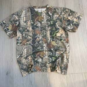 PacSun Kids' Realtree-Inspired Camo Short Sleeve Tee in Brown, Green